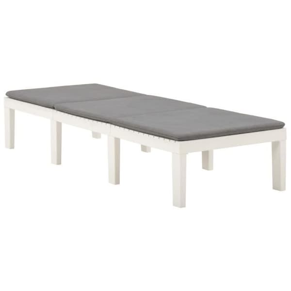 vidaXL Loungestol med Dyna Plast Vit
