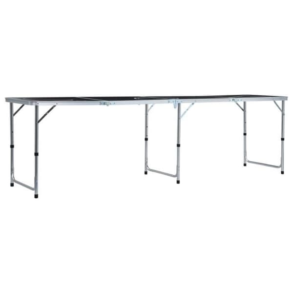 vidaXL hopfällbart ölpongbord 240 cm Svart