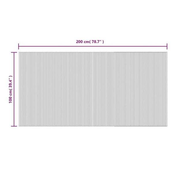 vidaXL Rektangulär matta grå 100x200 cm bambu, vardagsrumsmatta, rektangulär matta, modern matta, sovrumsmatta till 376808