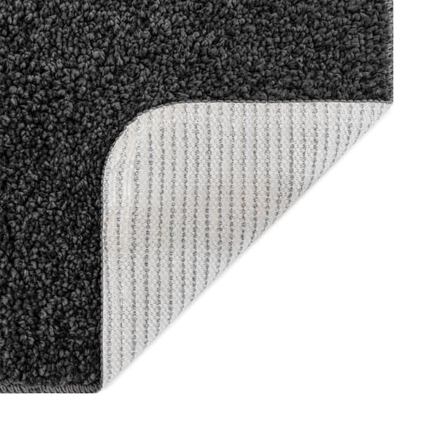Rektangulär Badmatta Grå Mörk 60x90 cm Polypropen Antimikroslipande