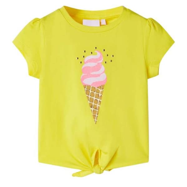 Barn T-shirt gul 92/104/116/128/140