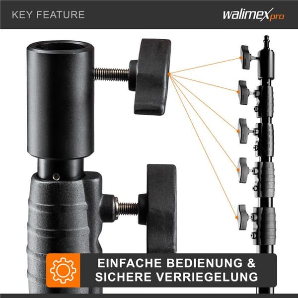 WALIMEX JUMBO STATIV FÖR LAMPA 600 CM