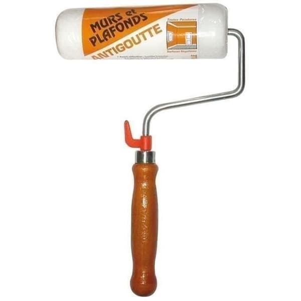 Droppskyddsroller - SAVY - 250 mm - Daggdroppsfibrer - Lackat träskaft