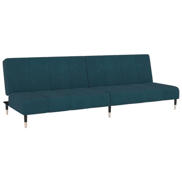 vidaXL Sängsoffa 2-sits Blå Sammet 375873