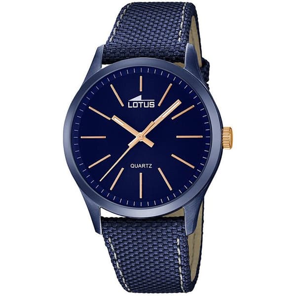 Klocka - Lotus - L18166-2 - Blå - Guldindex - Analog