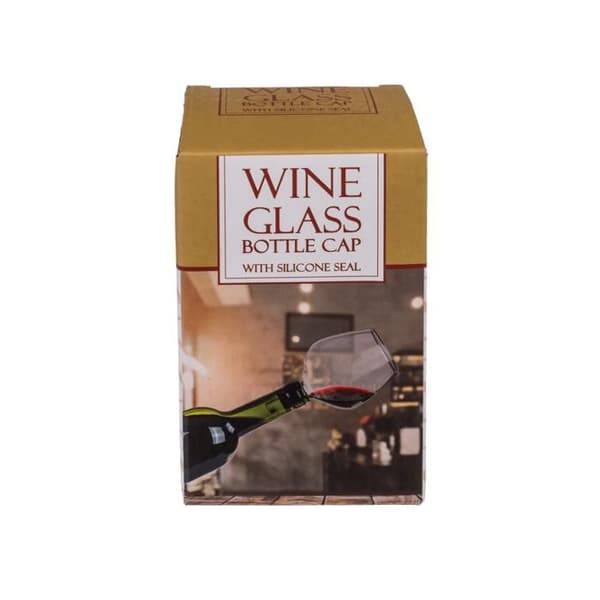 Propp i form av ett vinglas - H 13 cm Transparent