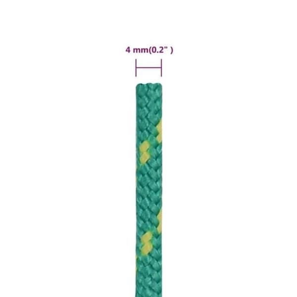 152702 vidaXL Båtrep Grön 4 mm 500 m Polypropen