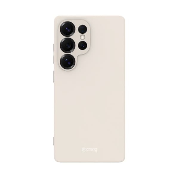 Coque - Crong - Galaxy S25 Ultra - Mjuk silikon - Mikrofiberfoder - Beige