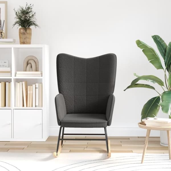 Avkopplande Fåtölj - Mörkgrå - Polyester Tyg - Modern Design - 1 Plats