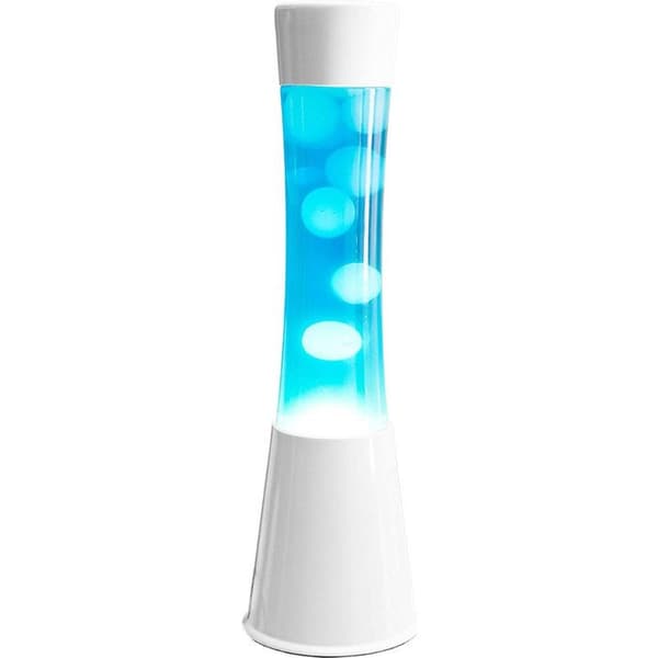 LAMPDA LAVA LAMP VIT BLÅ VÄTSKA H40CM