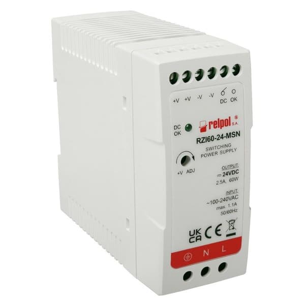 Switchad strömförsörjning 60 W, 24 V DC RZI60-24-MSN