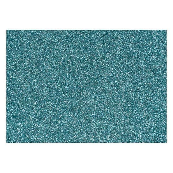 Blått glitter papper på järn - 14,8 x 21 cm