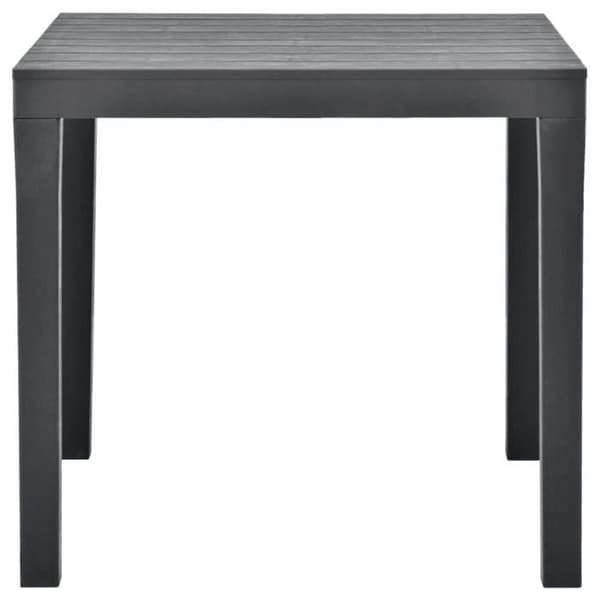 vidaXL Trädgårdsbord Antracit 78x78x72 cm Plast