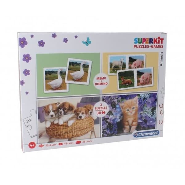 Clementoni pussel Superkit Animals 4-i-1 30 bitar