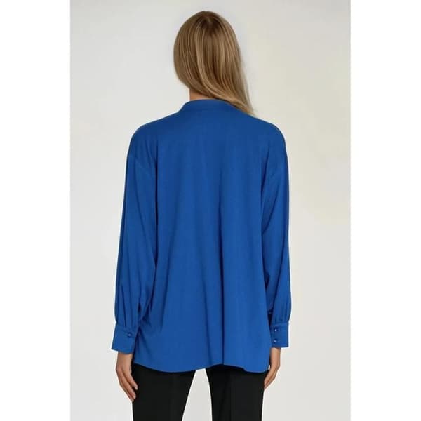 Oversize blus med rynkor dam Nife