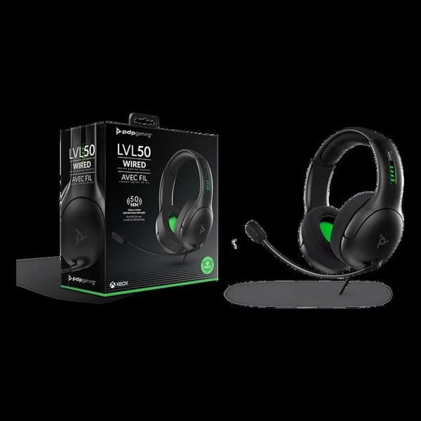Headset - PDP - Nivå 50 - Grå - Flexibel mikrofon - Trådbunden