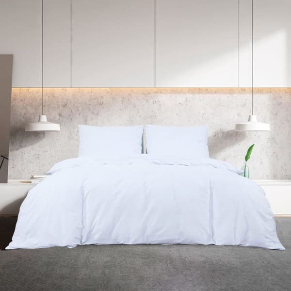vidaXL Påslakanset Vit 200x200 cm Microfiber136015