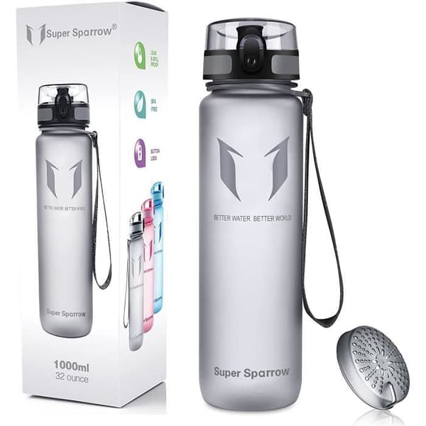 Super Sparrow Vattenflaska - Flaska, 750ml, Grå