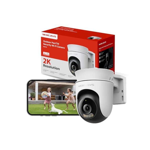 Wi-Fi utomhus säkerhetskamera - MERCUSYS - MC510 - 2K 3MP - 360° vy - Färg nattsyn