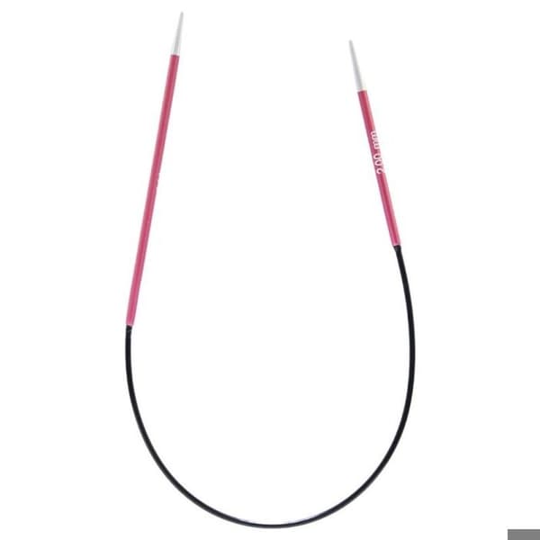 Fast asymmetriska runda stickor KnitPro Zing 25cm 2mm - 47050