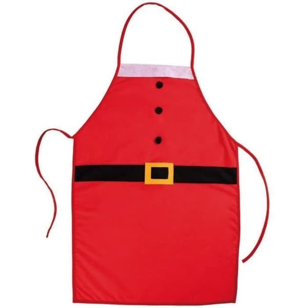 Förkläde - Jultomte - Röd - One size - Polyester - 72cm x 53.5cm