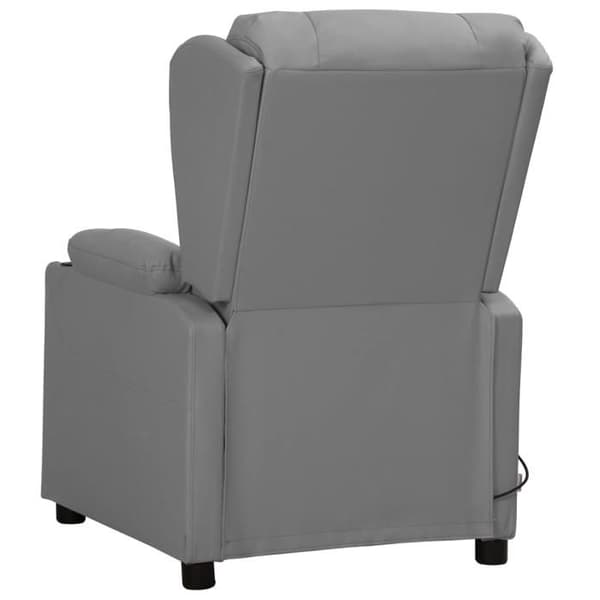 vidaXL Massagefåtölj Grå Konstläder 339079