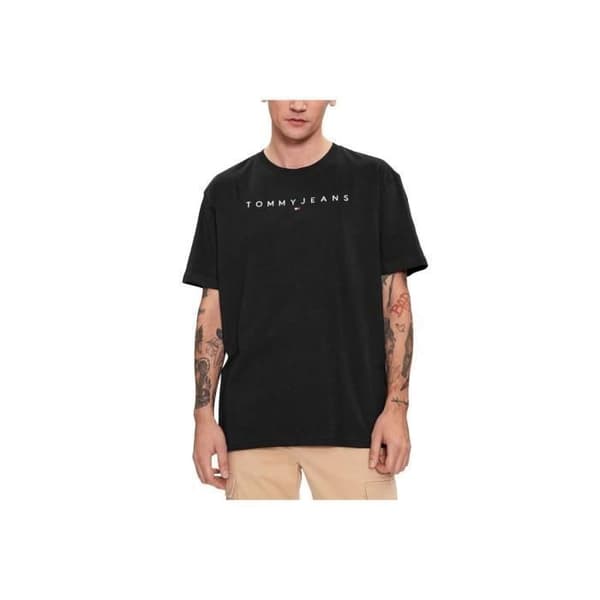 Basic svart T-shirt - Tommy Jeans - Herr - Kortärmad - 100% bomull