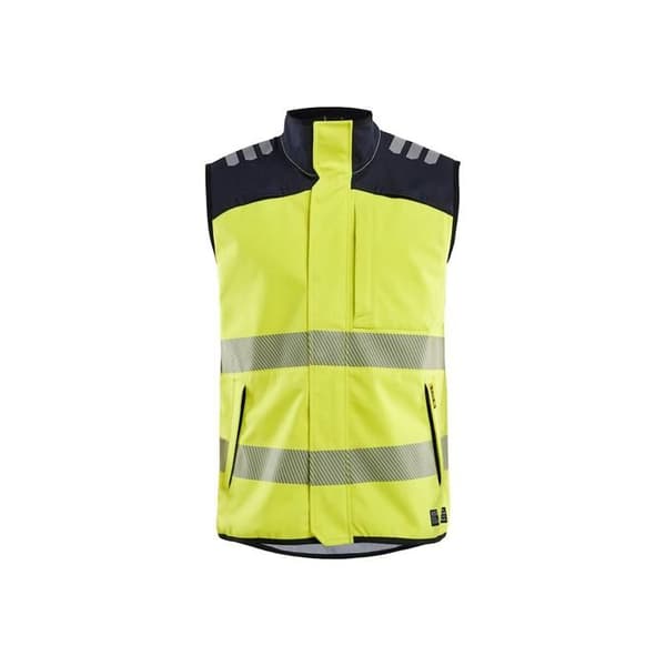 Gilet Blaklader Multinorm softshell - fluorescerande gul/marin