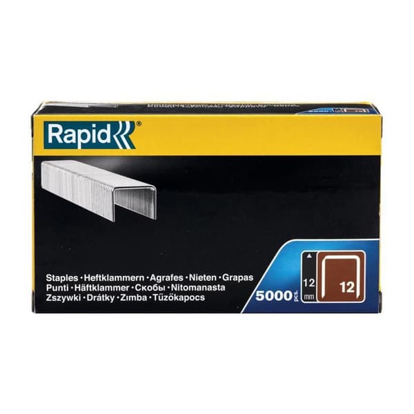 Agrafer n°12 Rapid Agraf Höjd.12mm 5000 agrafer