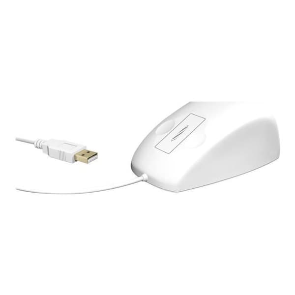 Mus - KeySonic - KSM-5030M-W - Trådad - USB - 5 knappar - Vit