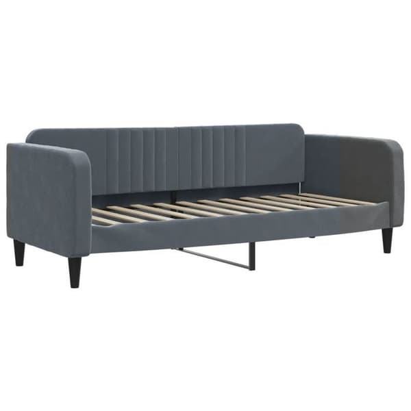 vidaXL Mörkgrå Sängsoffa 90x190 cm Sammet 354100