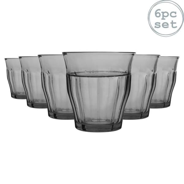 Gobelets - DURALEX - Picardie - Härdat glas - 250ml - 6 stycken - Grå