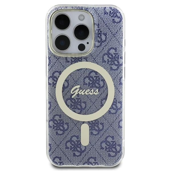 Coque Guess IML 4G MagSafe för iPhone 16 Pro Max - Blå