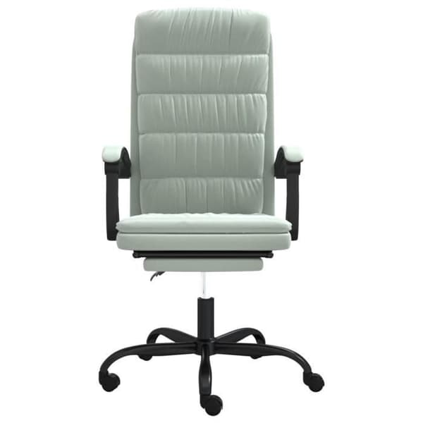349650 vidaXL Office Fåtölj Ljusgrå sammet