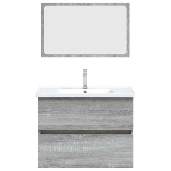 815736 vidaXL Badmöbelset 2 delar Sonoma grå