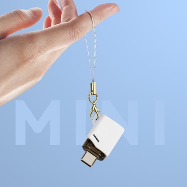 OTG USB-adapter - XO - USB-kvinna till USB-C-hane - Kompakt - Snabb dataöverföring - Vit