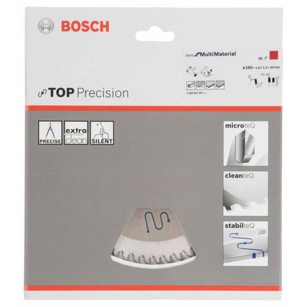 Sågblad - Bosch - Top Precision - 165 x 20 x 1,8 mm - 56 tänder - Multi Material