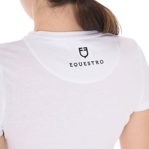 T-shirt i bomull för kvinnor Equestro Monaco