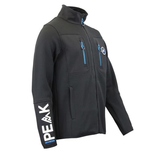 Polaire med softshell-paneler Peak Mountain Candy - svart/blå