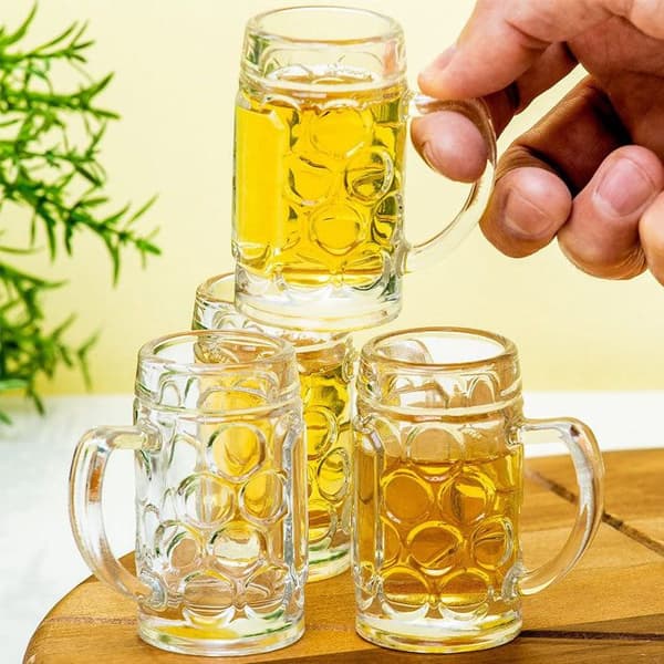 SET SHOTGLAS OCH ÖLGLAS 4 DELAR