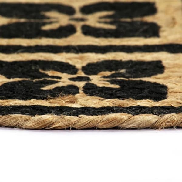 Napperon 4 st Svart 38 cm Rund Jute
