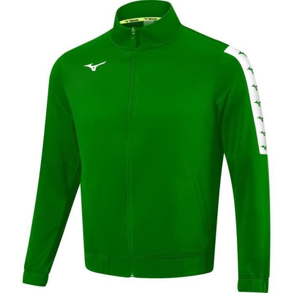 Mizuno Nara Track Jacka - grön - L - Långa ärmar - 100% Polyester Interlock