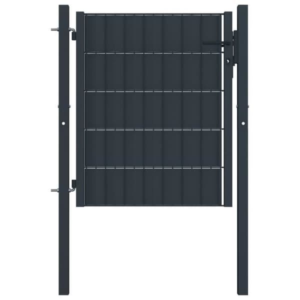 Stängselport - VIDAXL - 100x81 cm - Stål - Anthracite - Låsbart