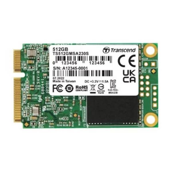 Transcend MSA230S 512GB intern mSATA SSD Retail mSATA TS512GMSA230S