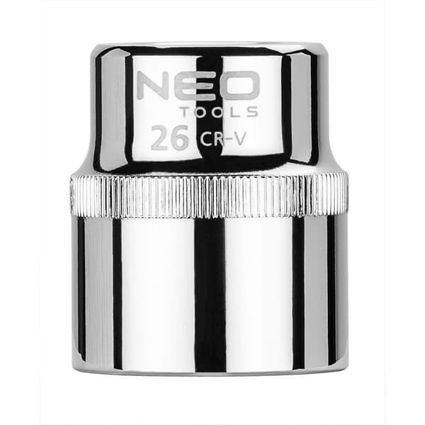 Hexagonal hylsa - NEO - 1/2" - 26 mm - Krom-vanadiumstål - Superlock