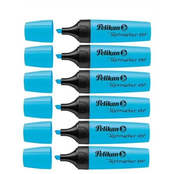 Highlighter Textmarker 490 Vinklad spets 1 - 5 mm Neonblå