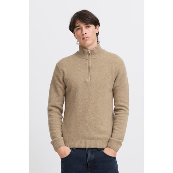 Pull tröja i lammull halv-zip Casual Friday Karl
