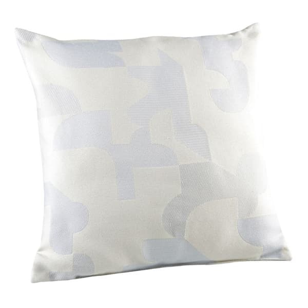 Retro texturerad geometrisk jacquardkudde Ecru 45x45 cm