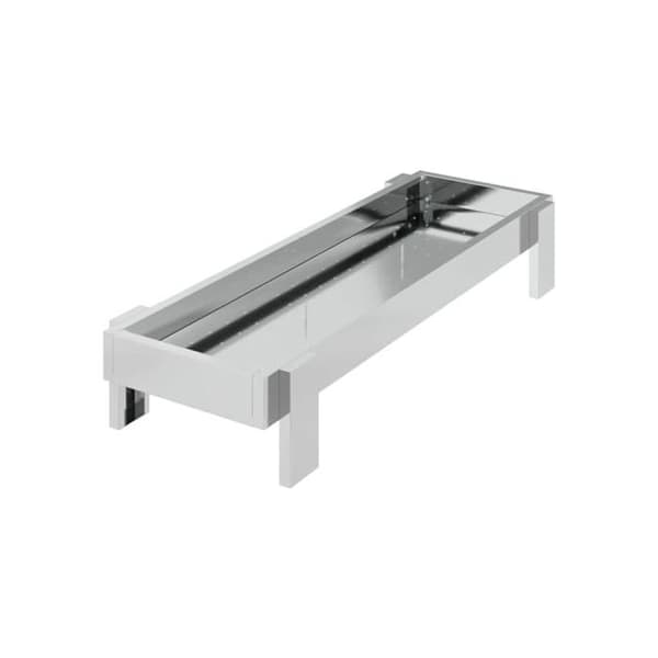 Hönsfoderstation - vidaXL - Silver - 80x28x13,5 cm - Galvaniserat stål - Väderbeständig - Vattentät