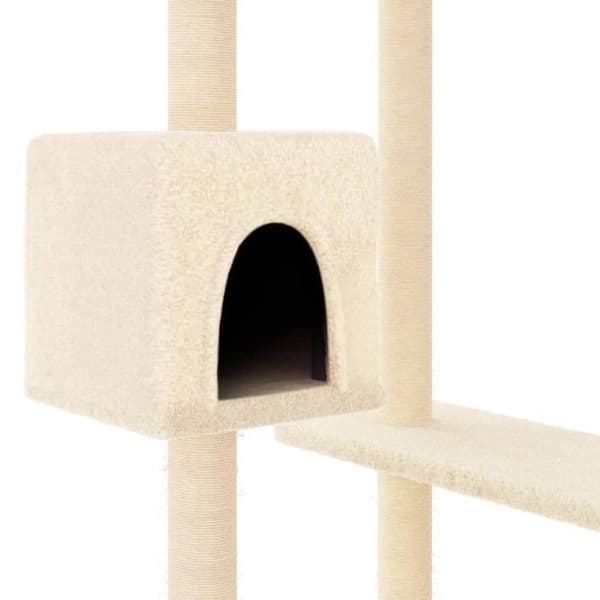 vidaXL kattträd med skrapstolpar kräm 82 cm 171759